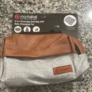 Brown and Gray Belt Bag